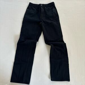 Rag & Bone Black Denim 100% Organic Cotton Maya High-Rise Straight Size 25x29